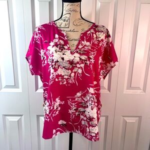 Short Sleeve Pink Blouse Top